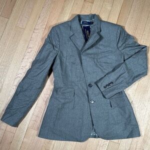 Polo Ralph Lauren Blazer Gray Size 6 97% Wool 3% Elastane Brand New With Tags